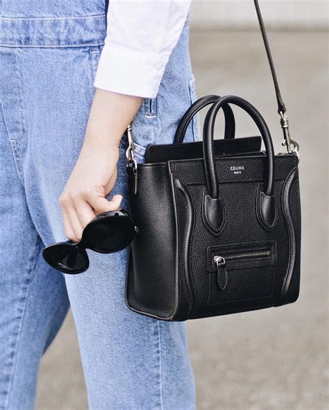 celine black phantom luggage|Celine mini luggage tote bag.